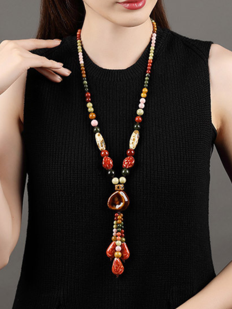 Women's Summer Statement Glow Crystal Necklace
