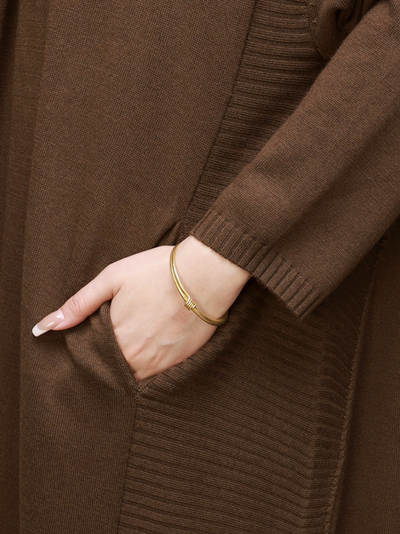 Everyday Luxury Women's Side pocket Cardigan Coat