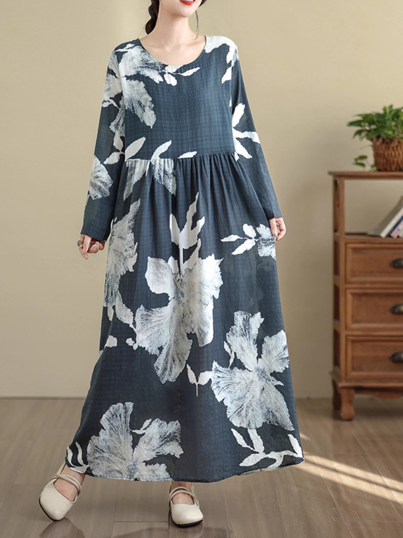Women's Loose Smock Long Dress 