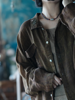 Women's Trendy Vintage Ramie Collar Hand-Embroidered Shirt Top