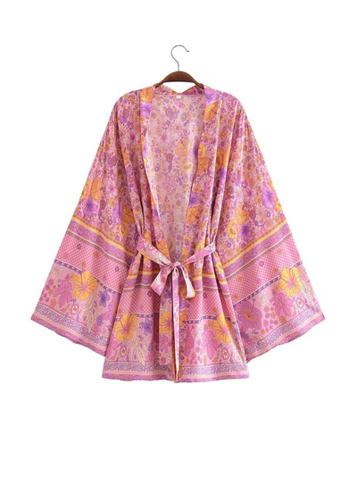 Women's Pink Kimono Jacket