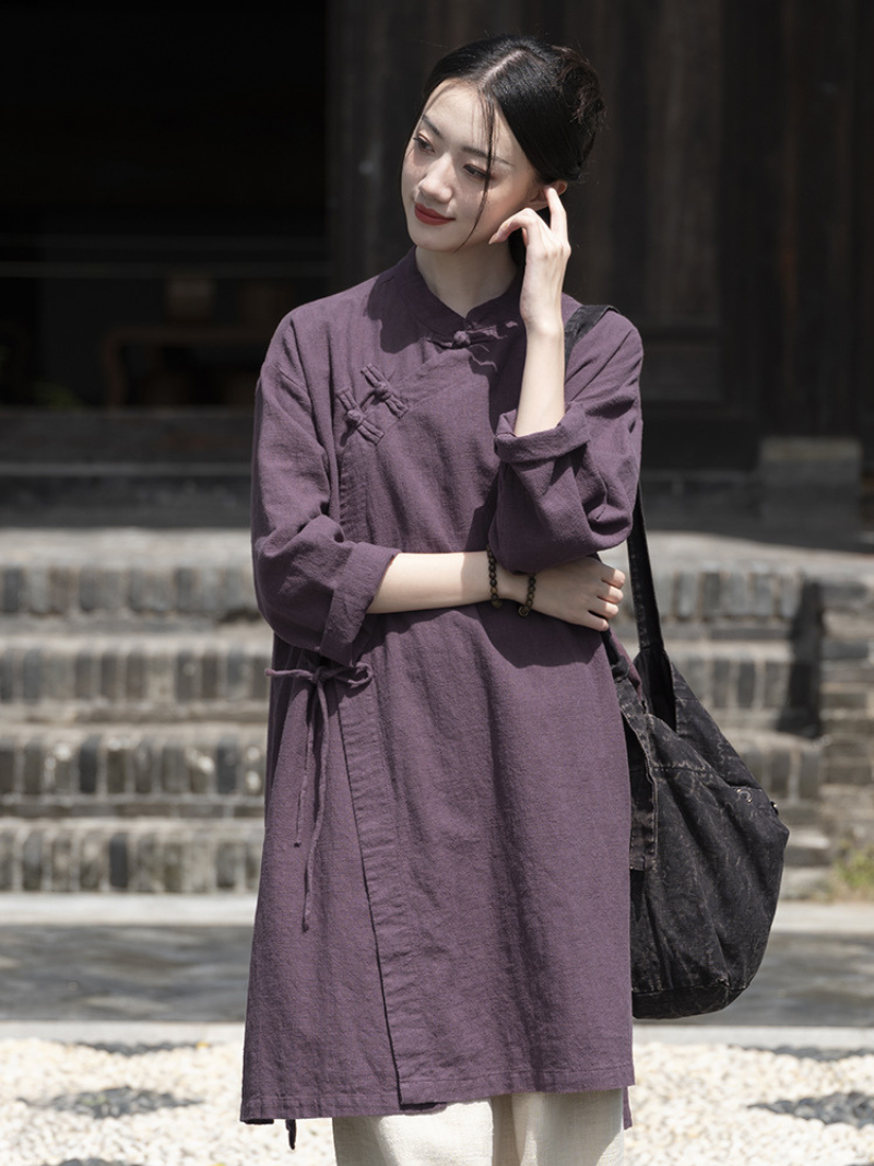 Women's Disk Button Shirt Dress