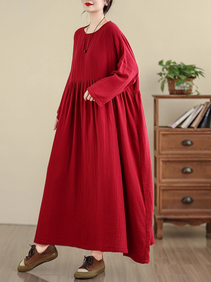 Women's Platted Smock Dress
