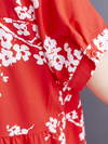 Women's Everyday Wear Stand Collar Printed A-Line Dress