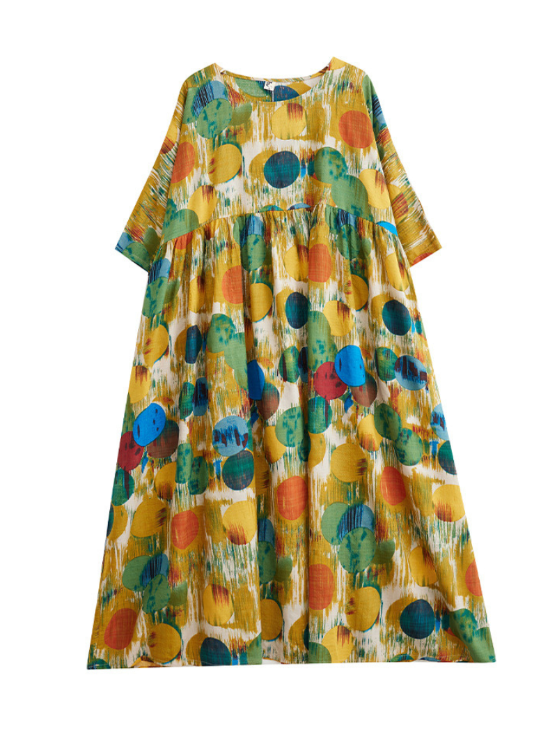 Women's Yellow Smock Dress
