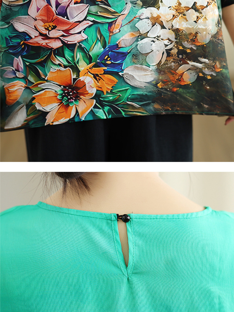 From Brunch to Boardroom Floral Blouse — Flowing, Artful, Effortlessly Flattering