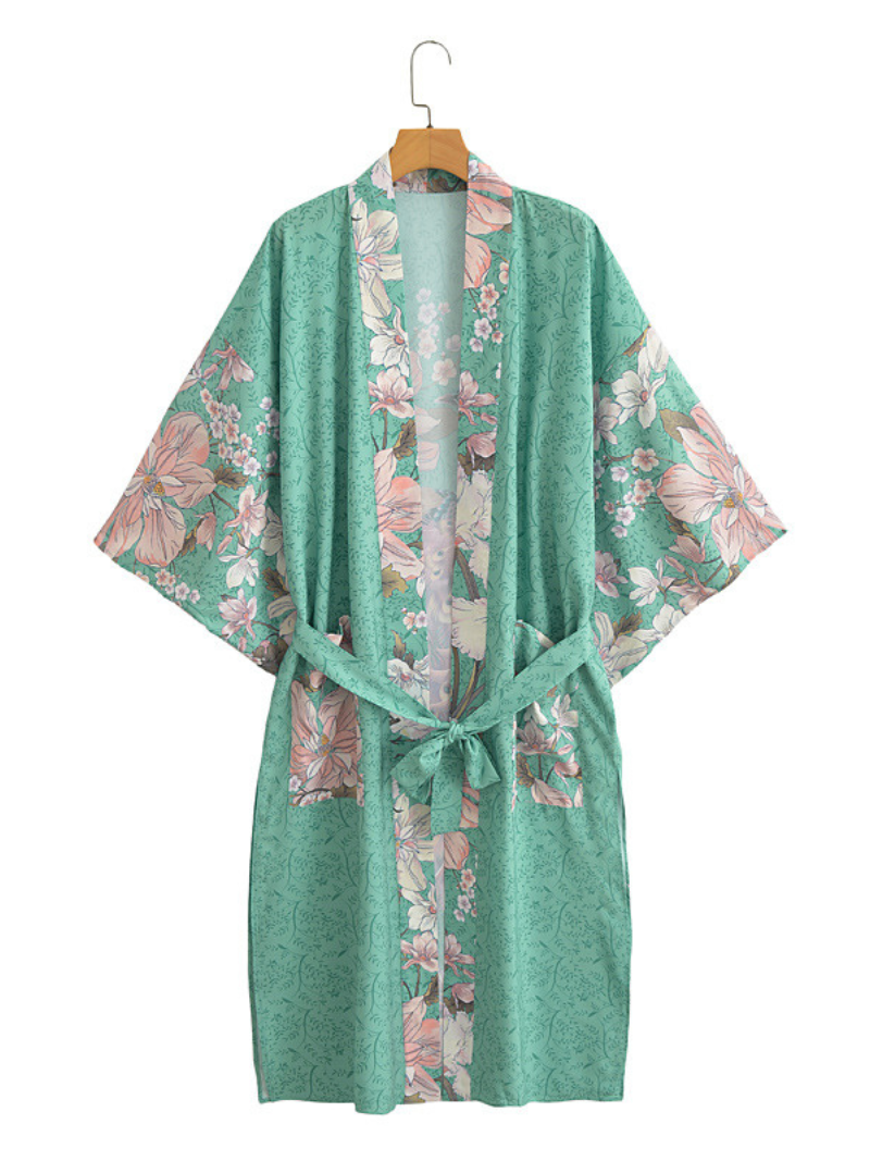 Women's Khaki Kimono Gowns 