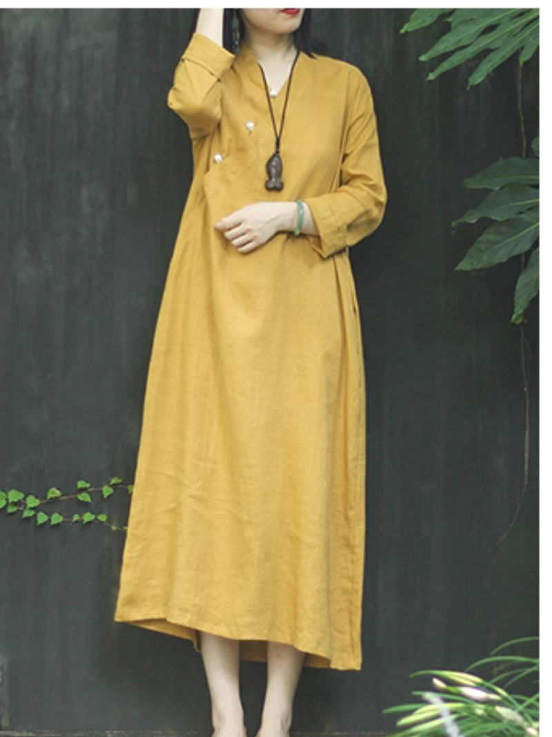 Women’s Stylish & Timeless Button-Up Loose A-Line Dress
