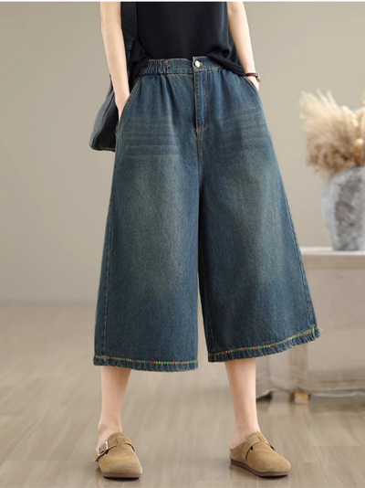 Women's Summer Trendy Fashionable Pockets Button Bottom