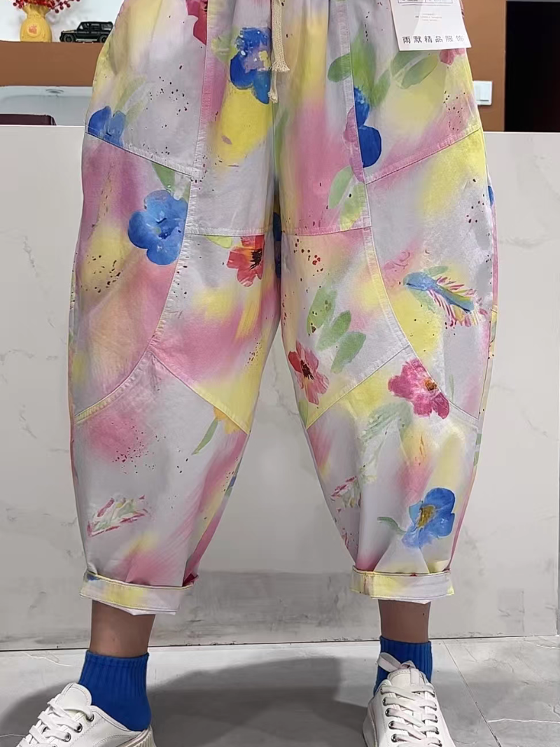 Women's White Loose botom 
