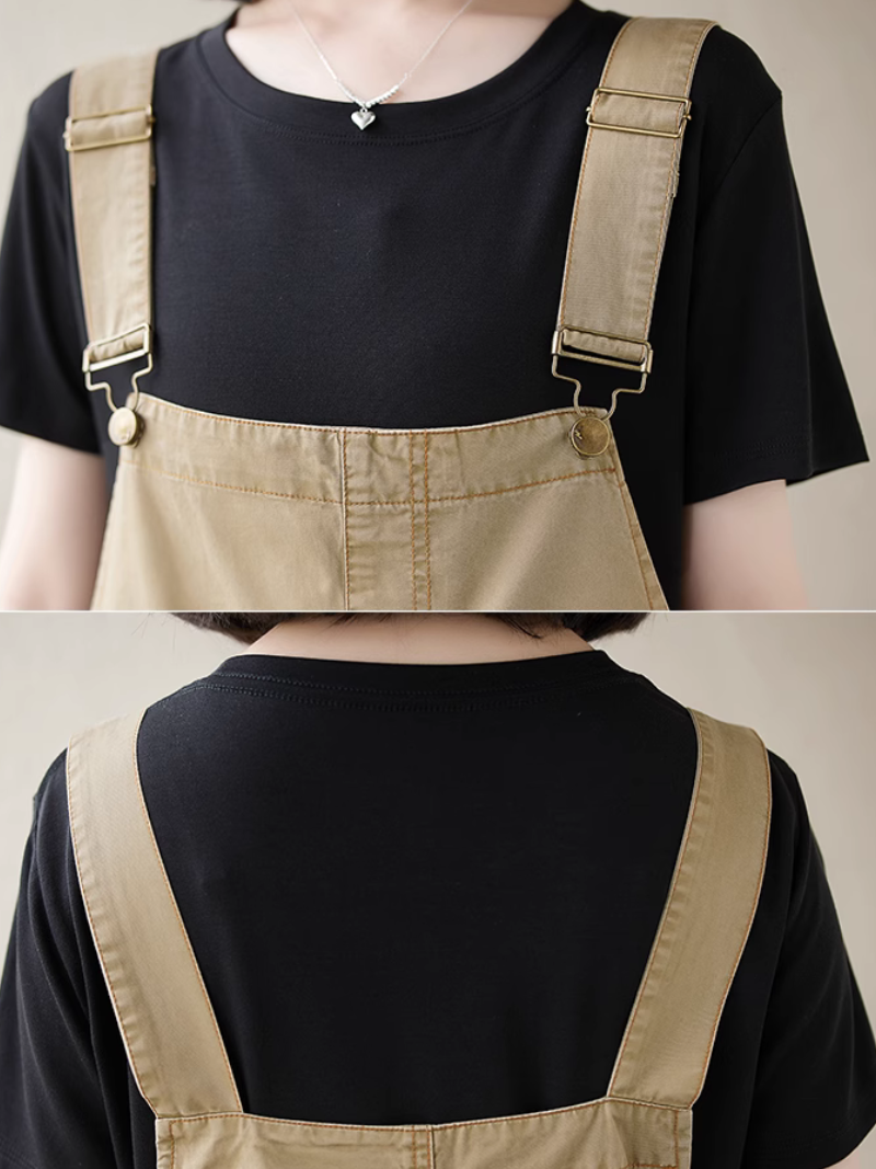 Women's Summer Casual Loose Versatile Side Pocket Style Dungaree