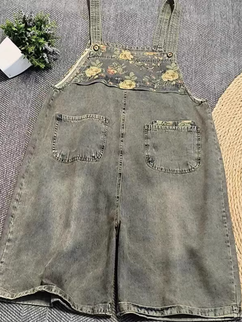 Women's Summer Adjustable Loose Printed Short Dungarees