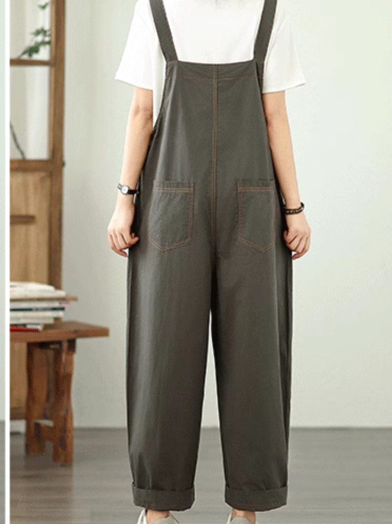 Women's Stylish and Comfortable Pockets Style Overall Dungarees