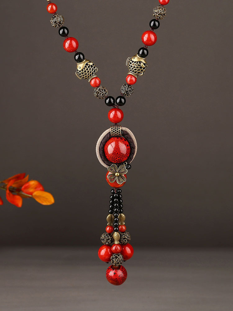 Women's Summer Beautiful  Vintage Crystal Necklace