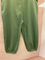 Cropped Hemp Overall Dungarees - Elastic Cuff Design