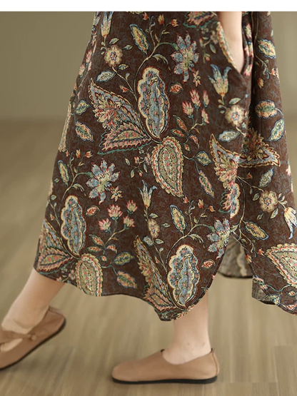 Weekend-to-Anywhere Confidence — Boho Midi Shirt Dress in Cotton Linen Blend