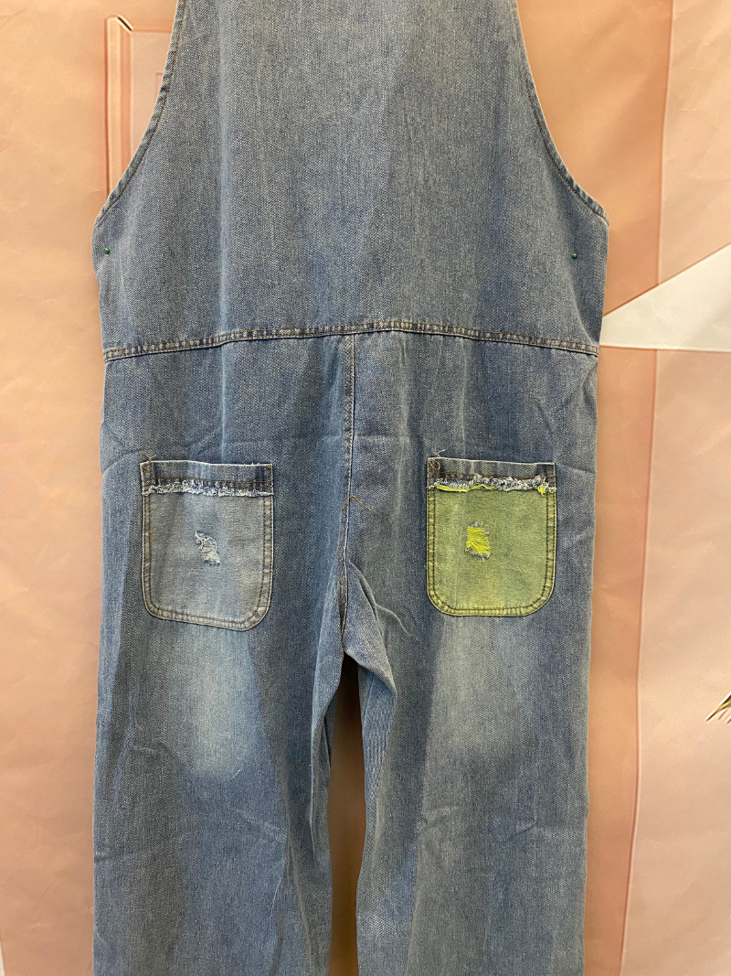 My Beating Heart Denim Cartoon Overall Dungaree