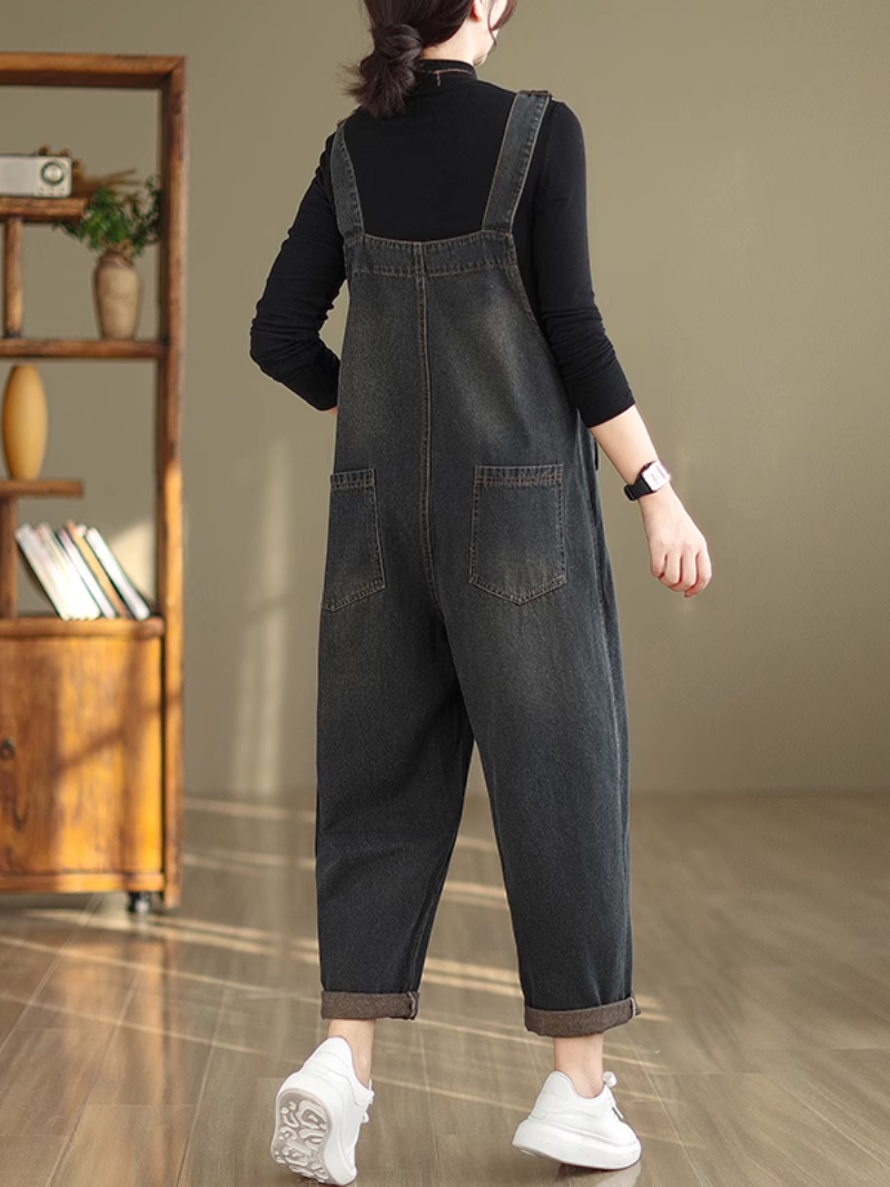 Women's Stylish Modern Pockets Overalls Dungarees