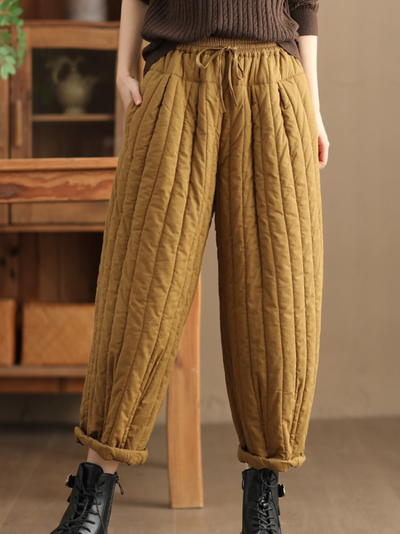Women's Trouser Double-layer Vertical Stripe Bottom