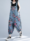 Women's Blue Baggy Dungarees