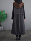 Women's Fashionable Velvet Button-Up Hoodie Coat