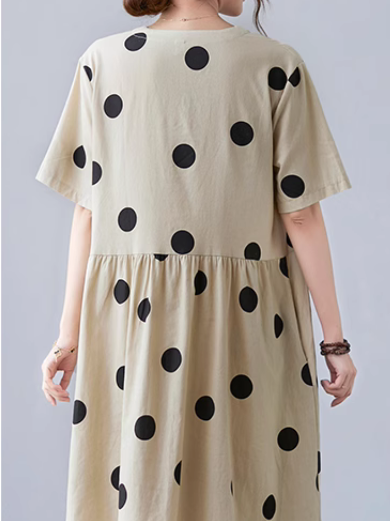 Women's Summer Fashionable  Printed Dot  Design A-line Dress
