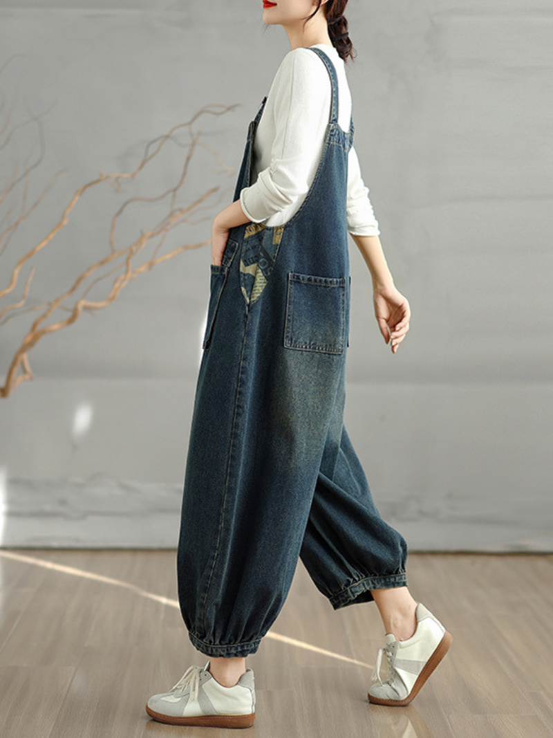 Everyday Wear Women's Casual  Baggy Overall Dungarees