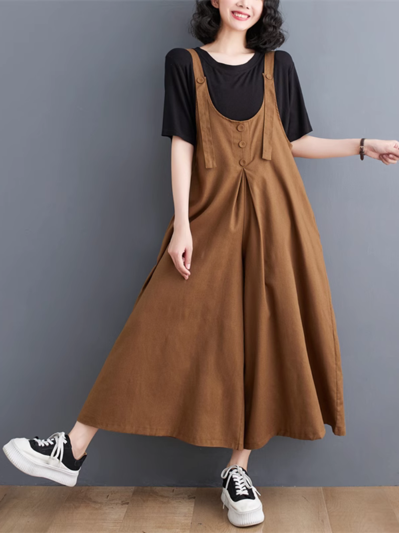 Women's Comfort Meets Style Wide-Leg  Dungarees