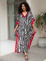 فستان قفطان طويل بتصميم عصري للنساء مع غطاء بيكيني 