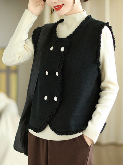 women's All-in-One Style knitted Vest Coat