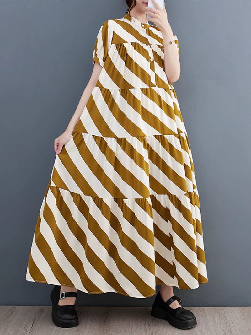 Women's Striped  A-Line Dress