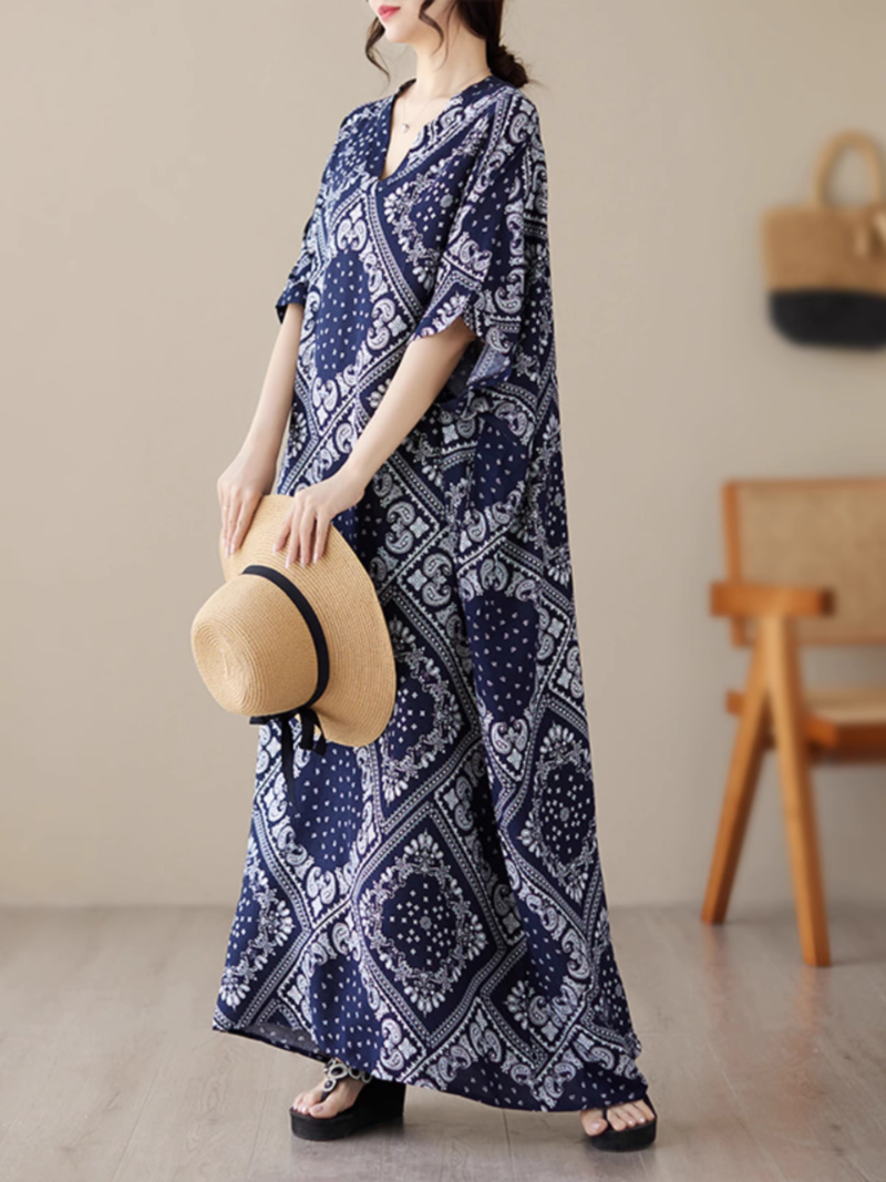Women's bluee katan dress