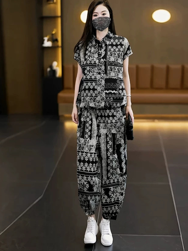 All-Day Confidence Co-ord Set — Flowing, Flattering Printed Two-Piece for Effortless Evenings