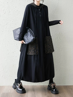 Weekend-to-Evening Maxi Hoodie Dress — Relaxed, Artful and Flattering Denim Cotton