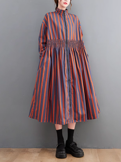 Women's Striped A-line Dress