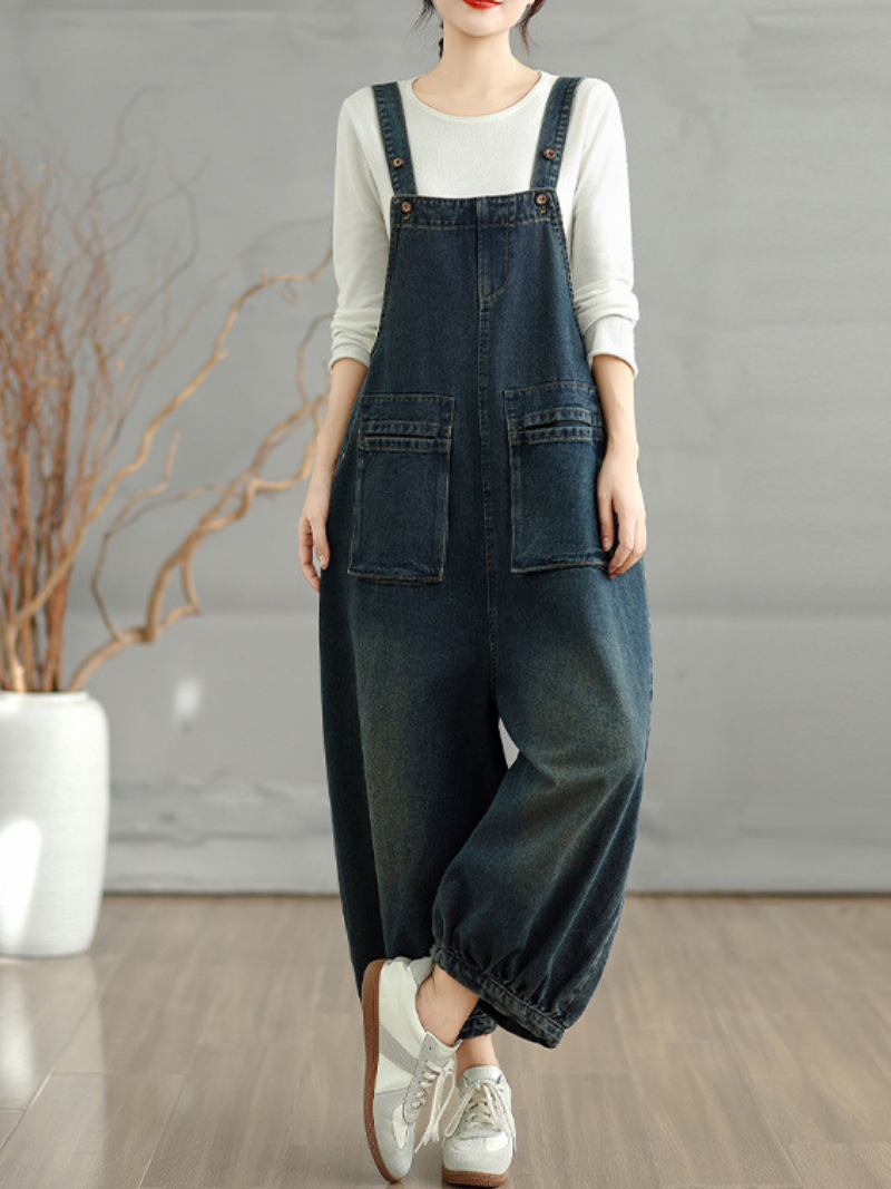 Everyday Wear Women's Casual  Baggy Overall Dungarees