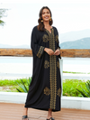 Women's Beach Casual Outings Long Embroidered A-Line Dress