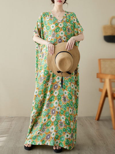 Women's Floral Kaftan Dress