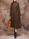 coffee A-Line Dress for Women