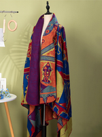 Cozy Evenings Wrap — Artful Jacquard Shawl with Warm, Forgiving Drape