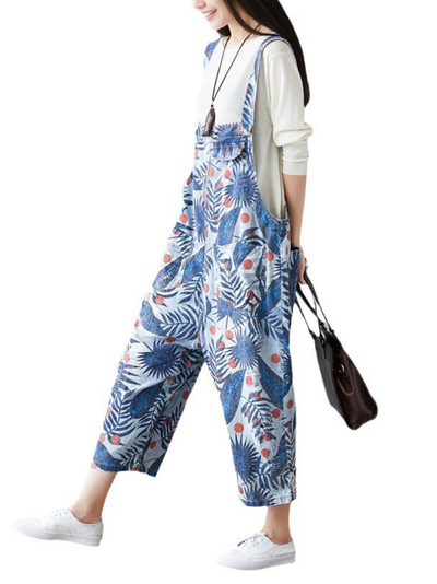Women's Cozy and Stylish Printed High-Quality Dungarees