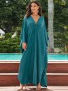 Women's Generous Loose Large Size Solid Color Kaftan Dress