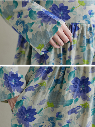 Women's Front Pocket Smock Dress