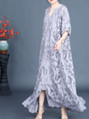 Women's Every Occasion Wear Embroidery Flowers A-Line Dress