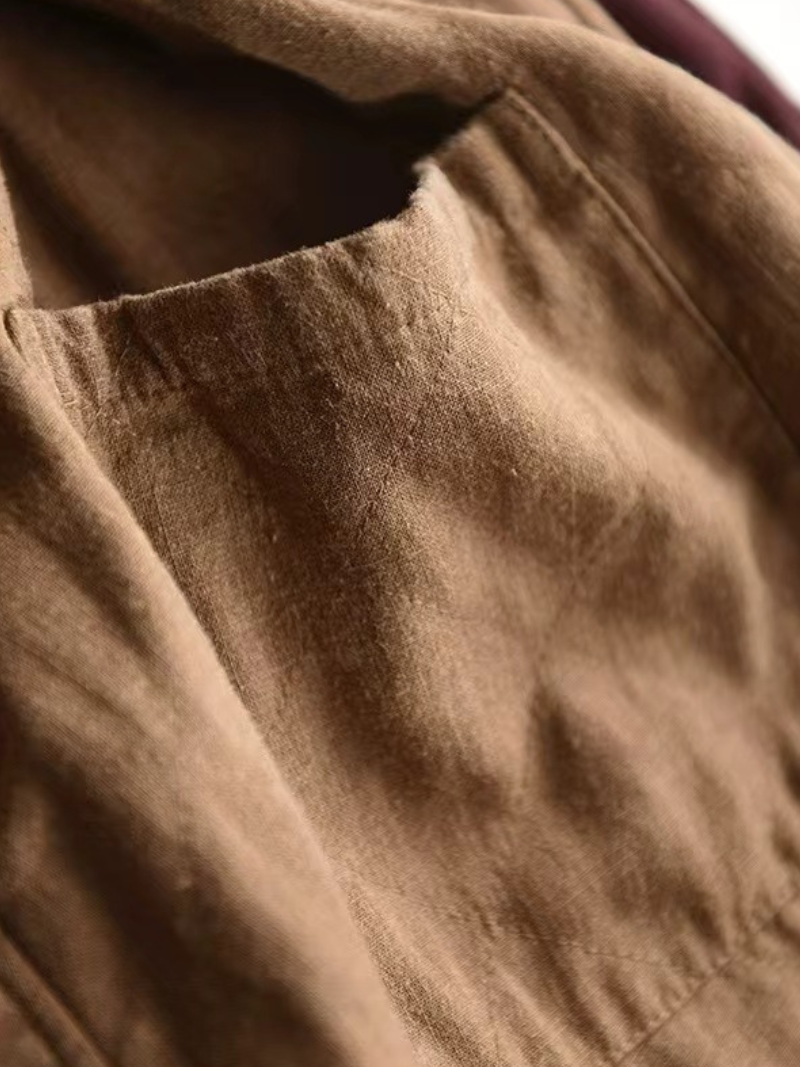 Artisan Cotton&Flax Relaxed Lantern Trousers – Women's Harem Pants with Pockets