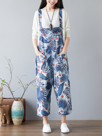 Women's Cozy and Stylish Printed High-Quality Dungarees