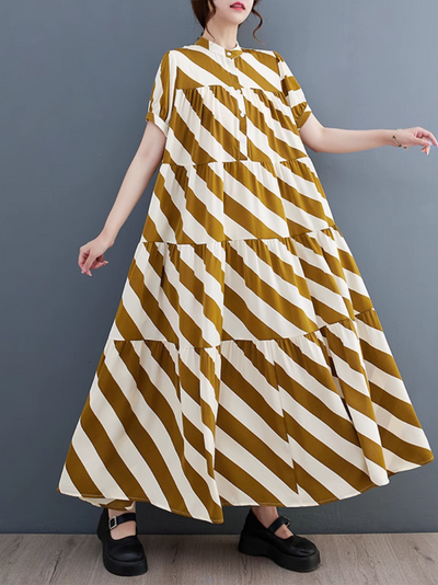 Women's Striped  A-Line Dress