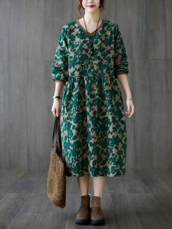 Casual floral dress for women
