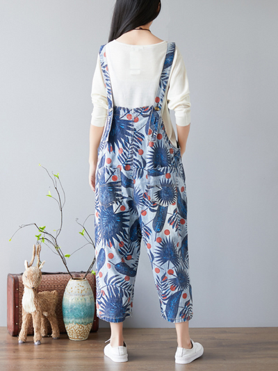 Women's Cozy and Stylish Printed High-Quality Dungarees