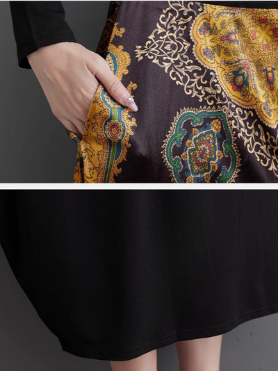 Women's Side Pocket Midi Dress